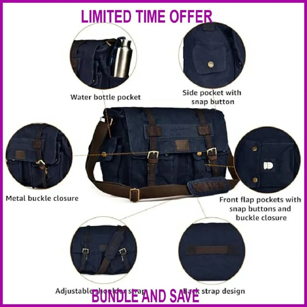 Canvas Messenger Bag 16